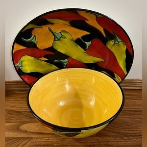 Clay Art Caliente bowl & platter set